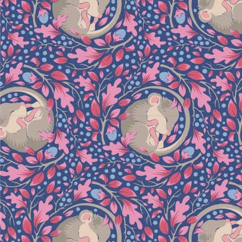 Tilda Patchwork Stoff Baumwolle - Hibernation - Slumbermouse-Denim